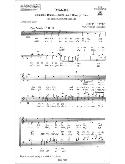 Motette non nobis domine